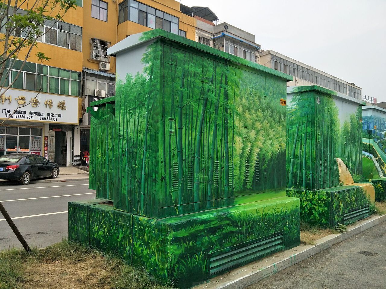 阜阳界首市——富强路变电箱彩绘（图ZMTM3NTU5ODIw） - 新锐潮流插画 - 站酷设计师波普文化传媒原创素材 - 站酷ZCOOL