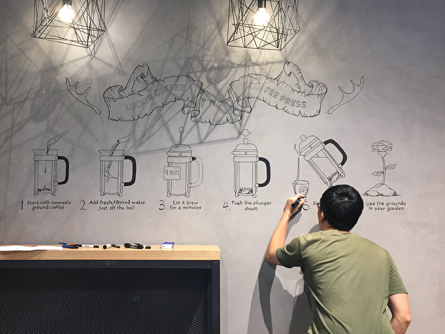 luckin coffee 瑞幸咖啡墙绘合集(一)