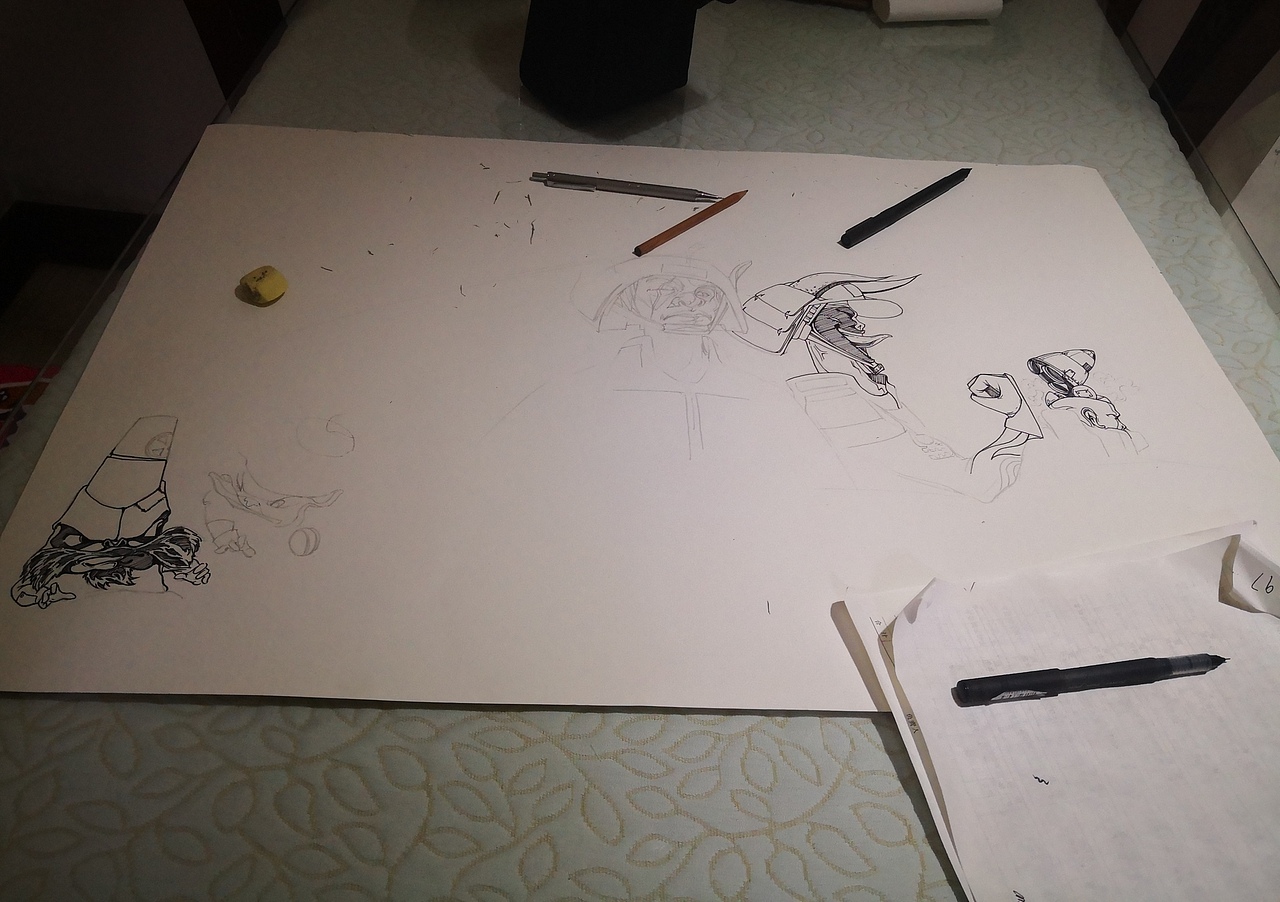 依然走一步画一步