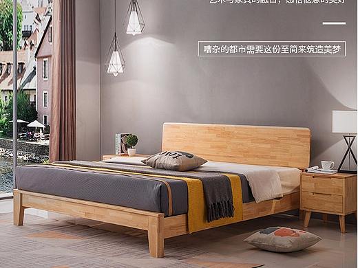 实木床详情 家具