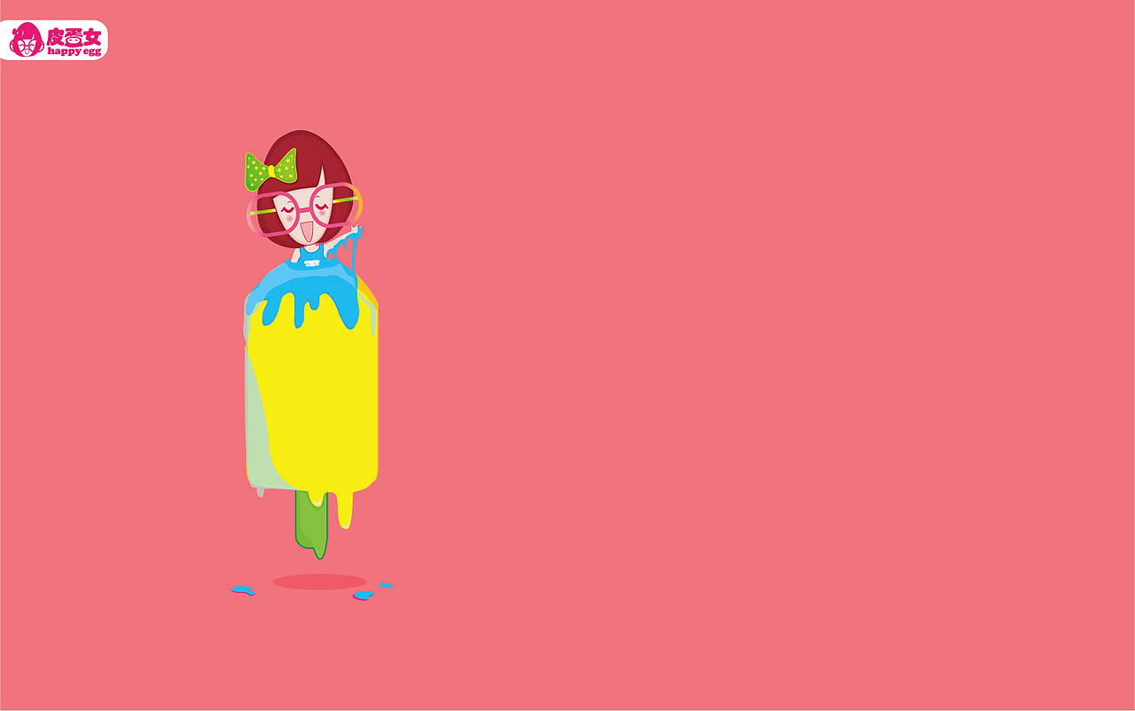 皮蛋女雪糕大图壁纸