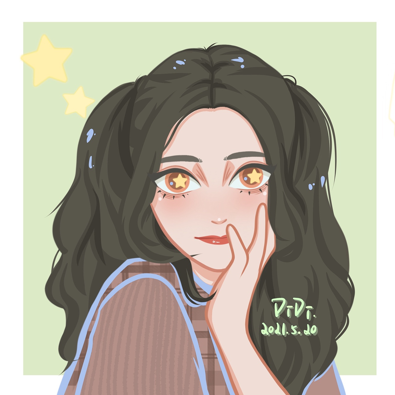 厚涂,平涂卡通头像