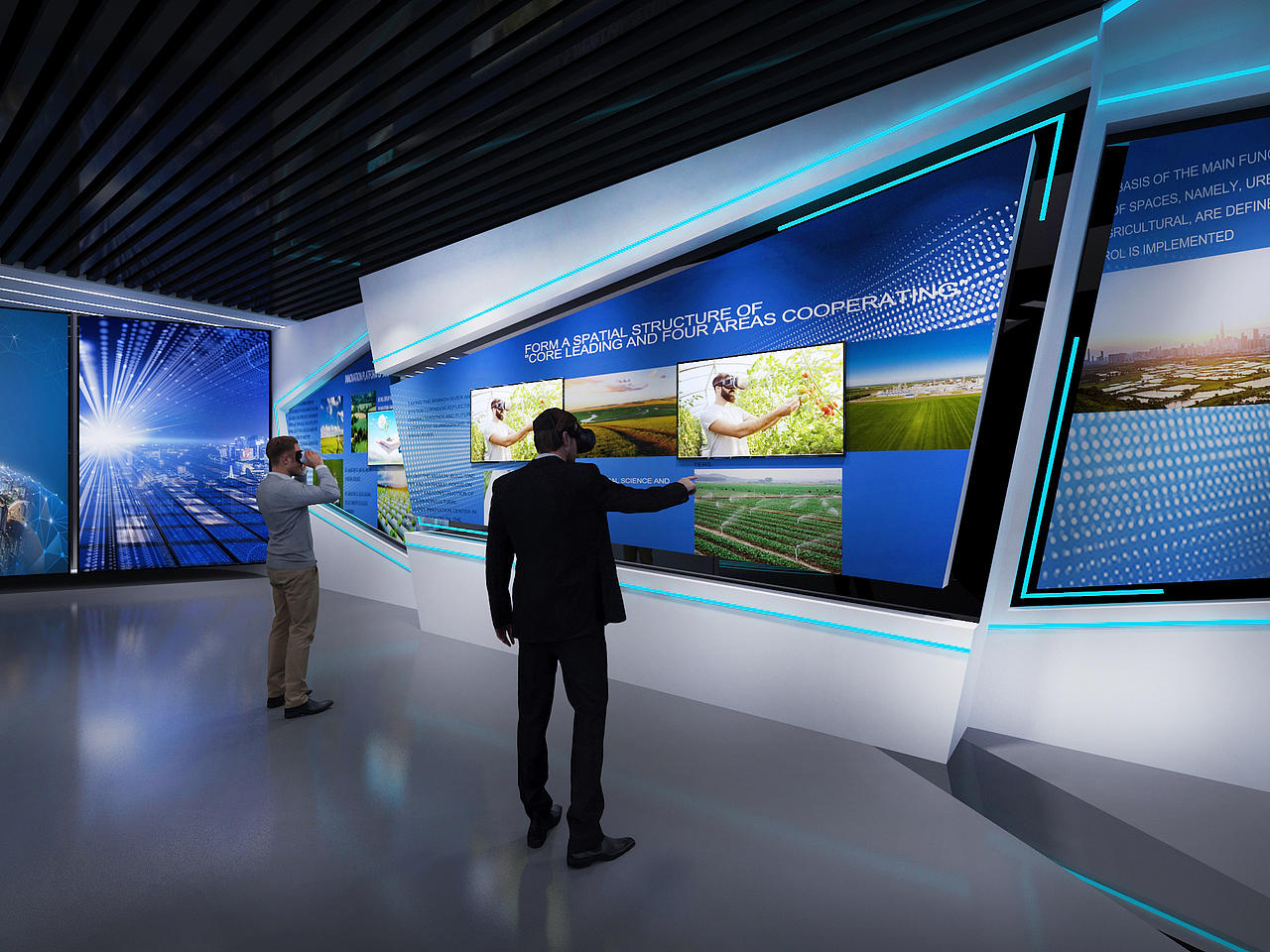 科技感多媒体展厅（图ZMjE2NTg2Mzky） - 展陈设计 - 站酷设计师TOUCH拓设空间原创素材 - 站酷ZCOOL