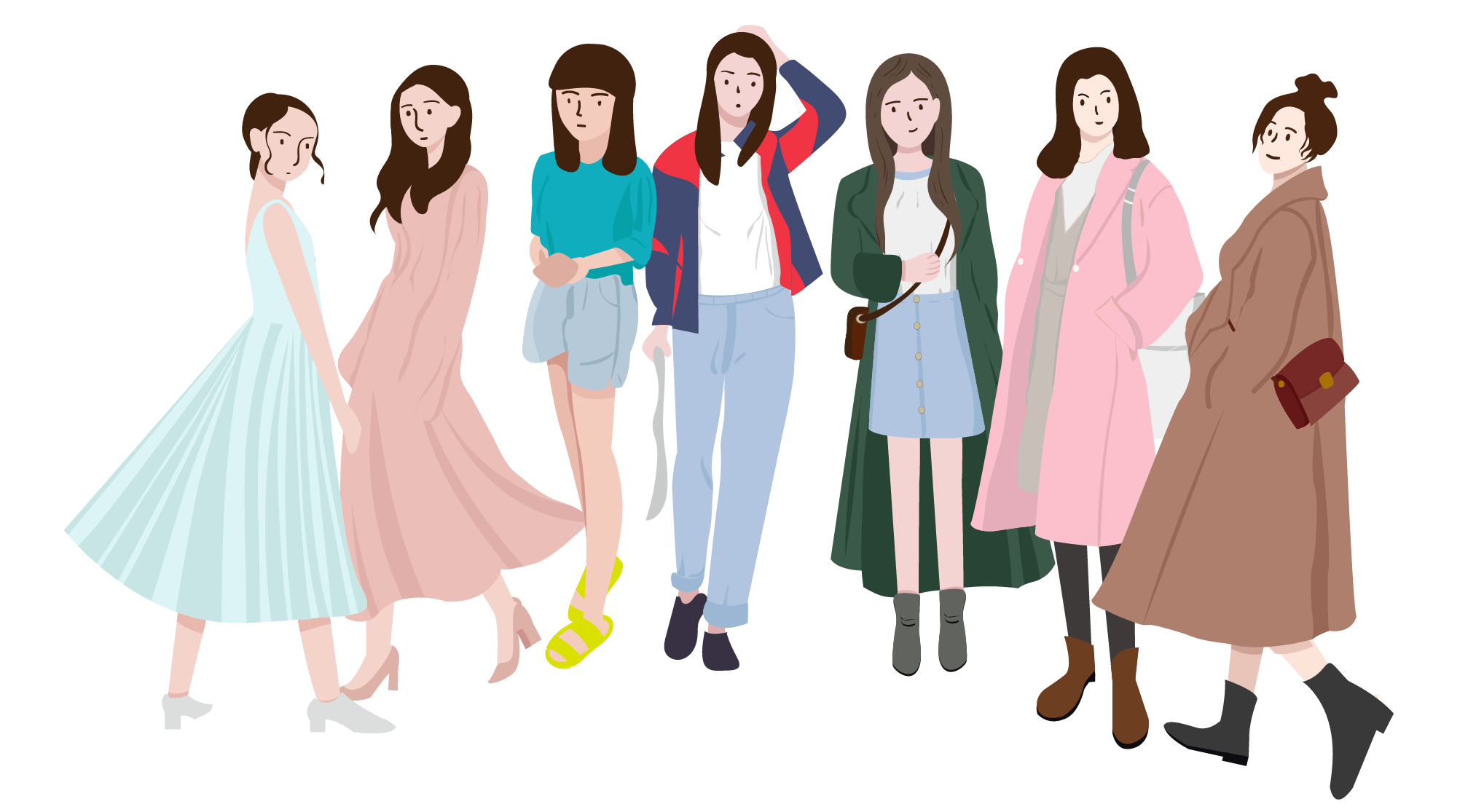 扁平风人物练习|插画|创作习作|彤妈娟娟儿 - 原创作品 - 站酷 (zcool