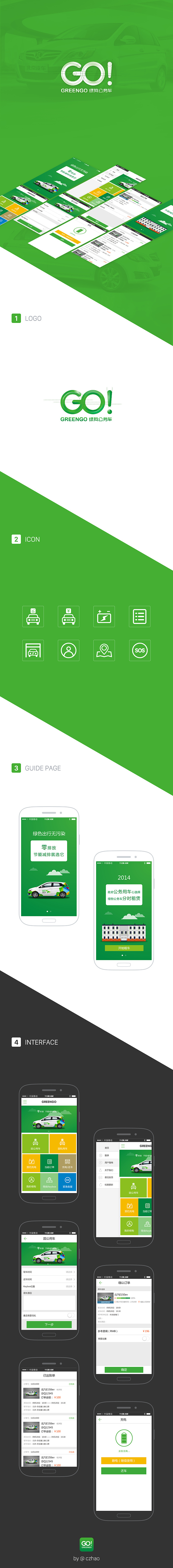 GreenGo公务车(电动)分时租赁_app（图ZOTU3MTk3Mjg=） - APP界面 - 站酷设计师phoenix_hao原创素材 - 站酷ZCOOL