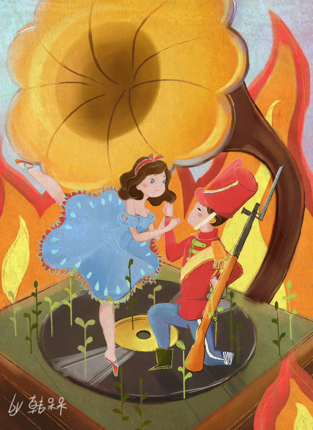 坚定的锡兵|插画|儿童插画|韩槑槑_原创作品-站酷zcool