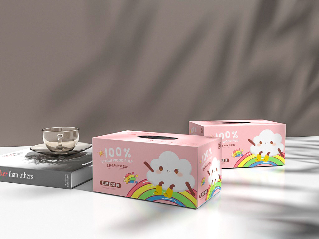 糖果色系列抽纸包装盒