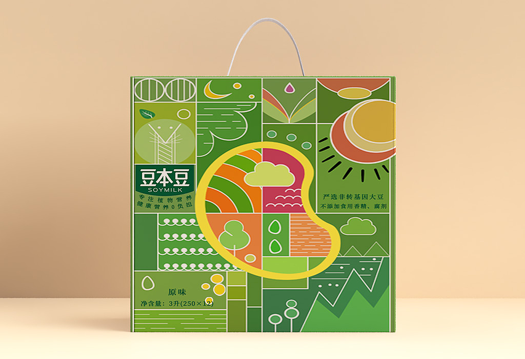 插画包装制作——豆本豆奶