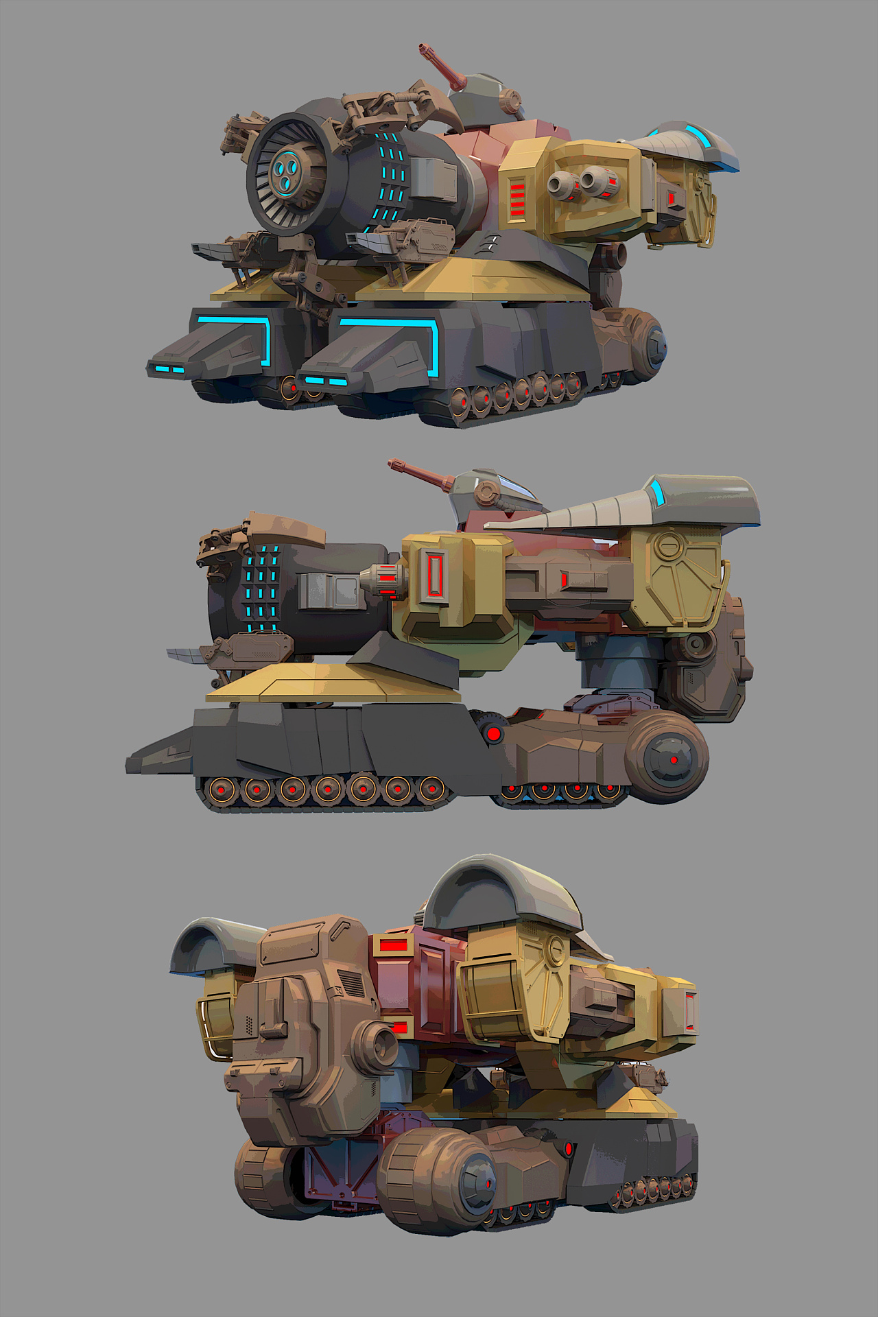 大力金刚载具展示:移动壁垒|三维|机械/交通|云游者f - 原创作品