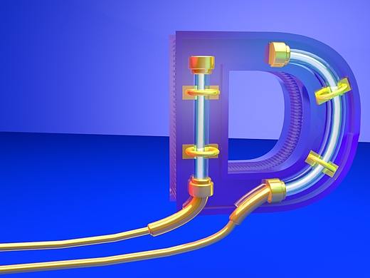 C4D PS-立体字霓虹灯特效字设计