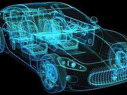 汽车线框模式渲染 全息效果