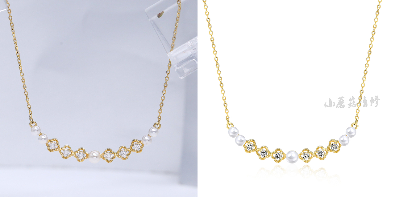 小蘑菇珠宝首饰修图白底效果图