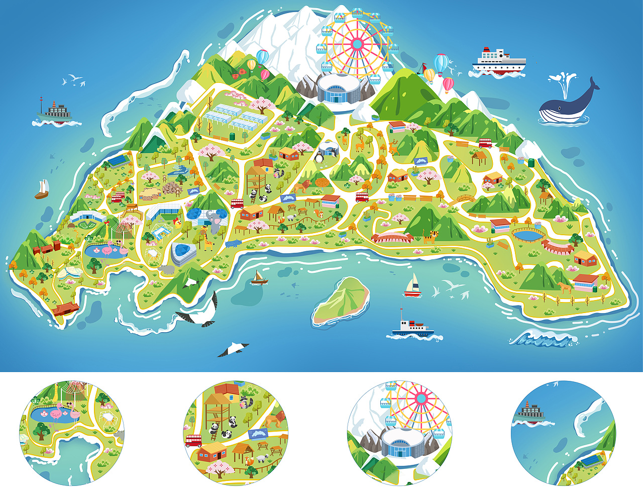 太原动物园手绘地图（图ZMjU3MTk5NzA0） - 宣传物料 - 站酷设计师我系长劲鹿原创素材 - 站酷ZCOOL