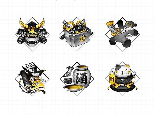 和风元素图标练习