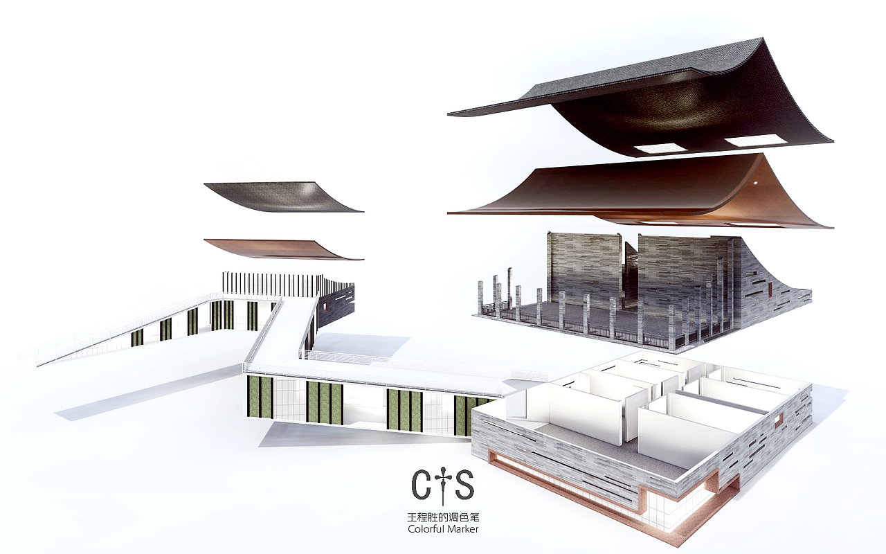 游客中心设计（图ZMTY0ODQ4MTA0） - 建筑设计 - 站酷设计师王大大的调色笔原创素材 - 站酷ZCOOL