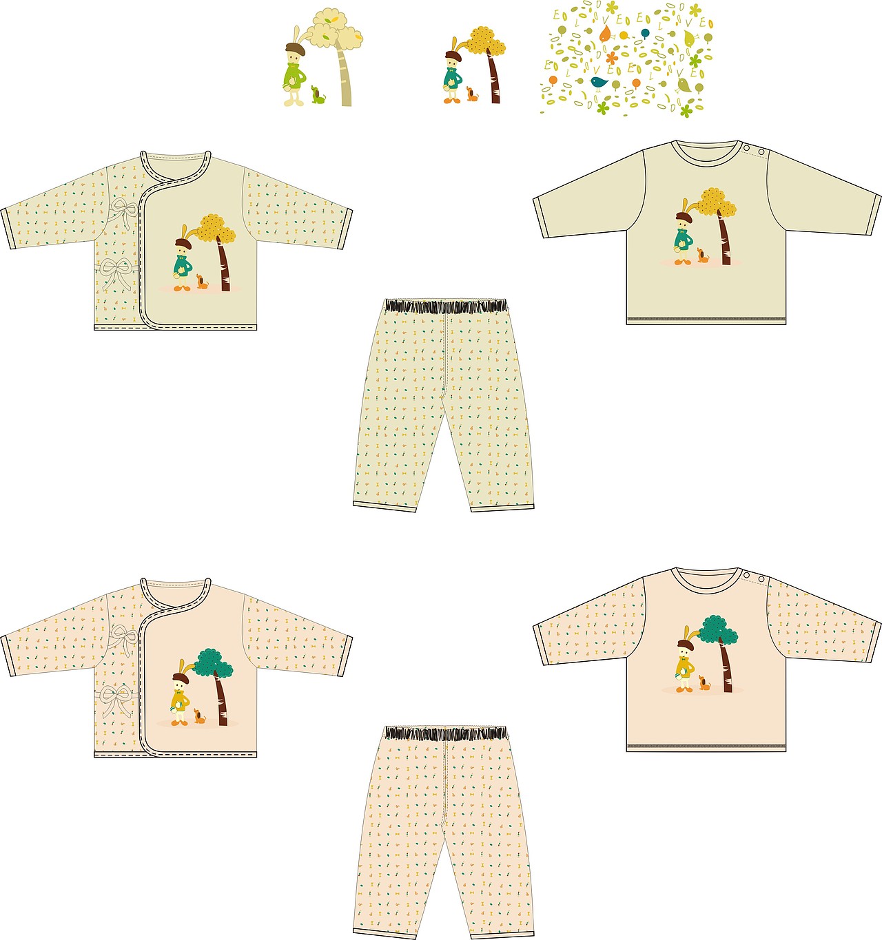 婴幼内衣设计（图ZNTI1MzE1MjA=） - 休闲/流行服饰 - 站酷设计师书女设计原创素材 - 站酷ZCOOL