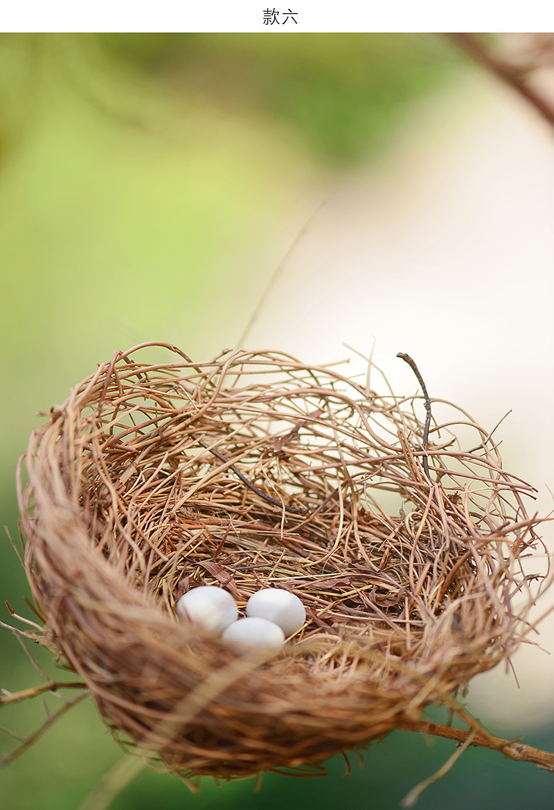 纯手工藤编织鸟巢鸟窝鸟屋家具装饰拍摄拍照道具摆件