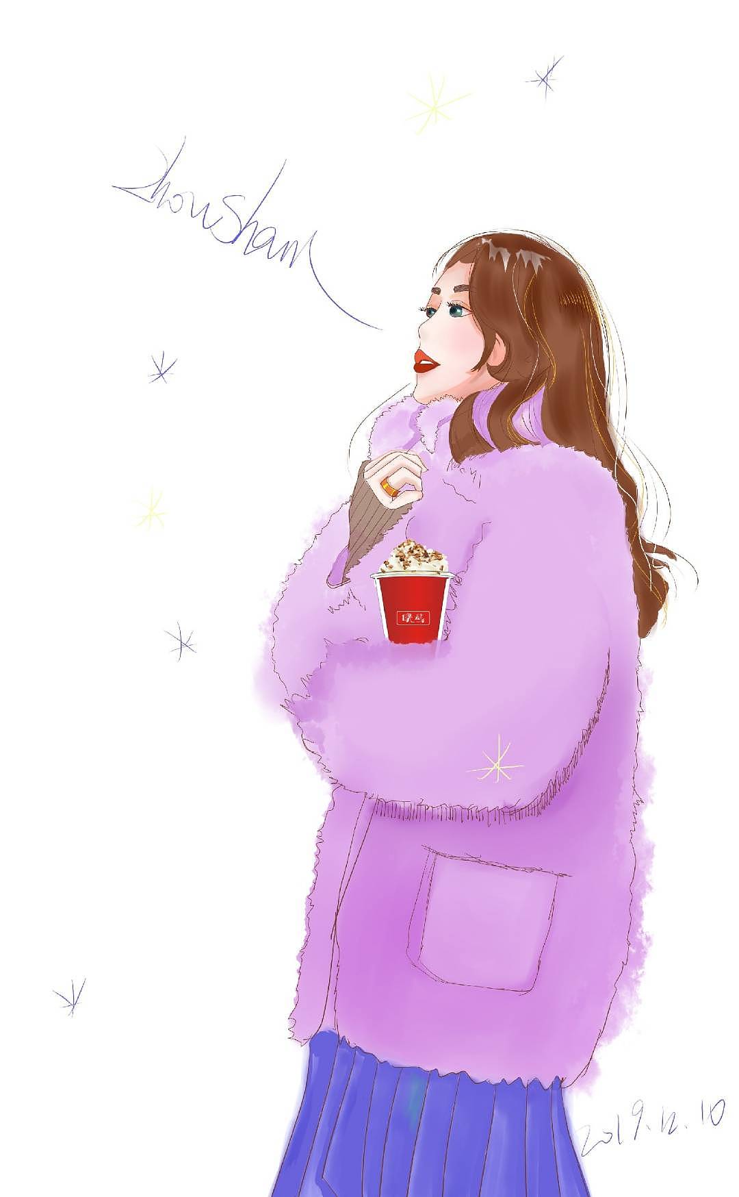 插画做成奶茶券（图ZMTg4OTg3Nzg4） - 艺术插画 - 站酷设计师shan的小行星原创素材 - 站酷ZCOOL