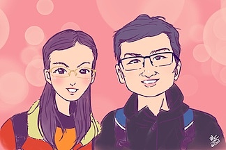 阿进似颜绘2019年现场画像作品（彩色篇）（图ZMTkxOTMwNTc2） - 单幅漫画 - 站酷设计师阿进似颜绘原创素材 - 站酷ZCOOL