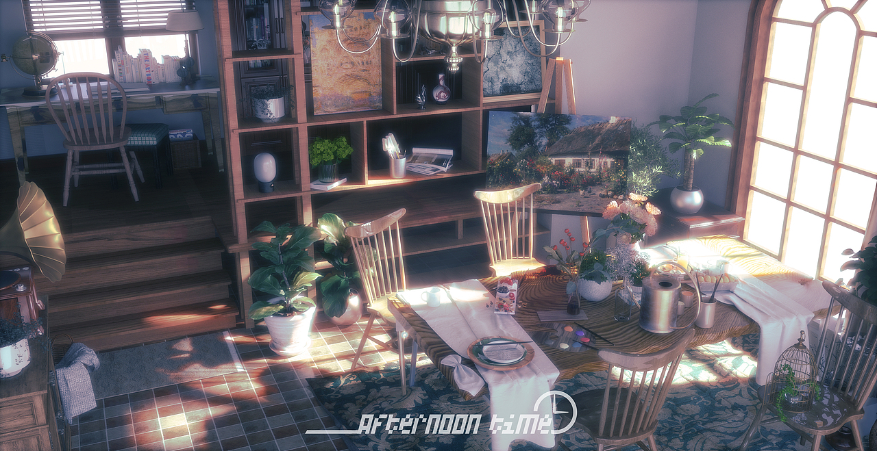 日系三渲二场景插画，来个合集（图ZMzA2NTU3MDA0） - 商业插画 - 站酷设计师花名黄小虎原创素材 - 站酷ZCOOL