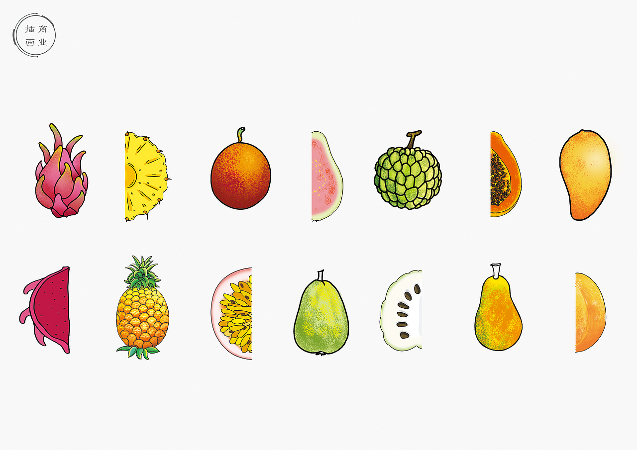 水果商业插画（图ZMTM4OTM0MTE2） - 商业插画 - 站酷设计师不一才原创素材 - 站酷ZCOOL