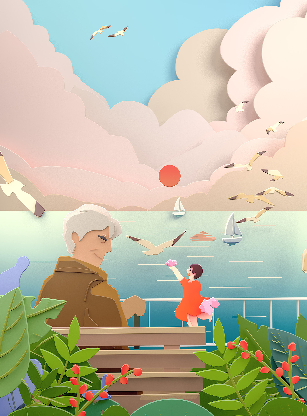 剪纸风练习（图ZMjE5NDYzMzky） - 场景 - 站酷设计师我是橘子呀原创素材 - 站酷ZCOOL