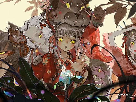 人为多愁少年老，花为无愁老少年。
