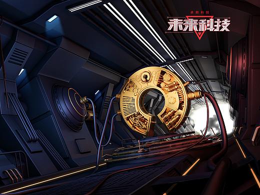 卓朗科技主题C4D海报  空间站