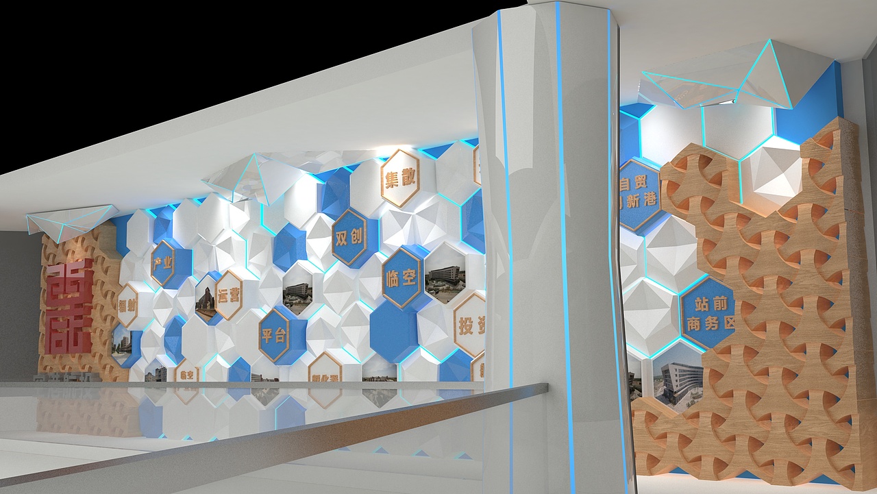 空港航投展示墙 1