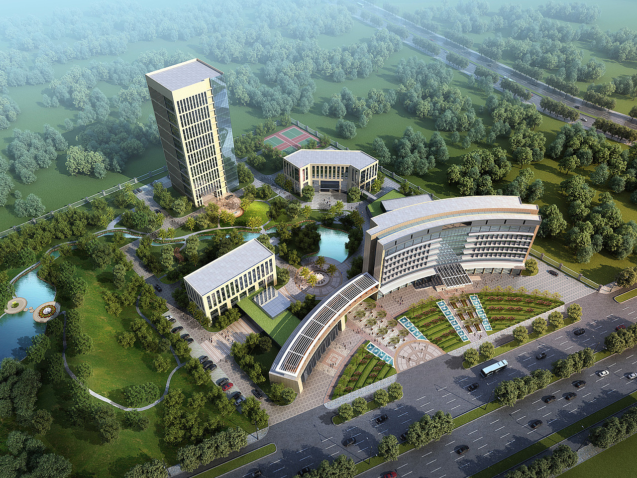 室外鸟瞰|空间|景观设计|做效果图的小星星_原创作品-站酷zcool