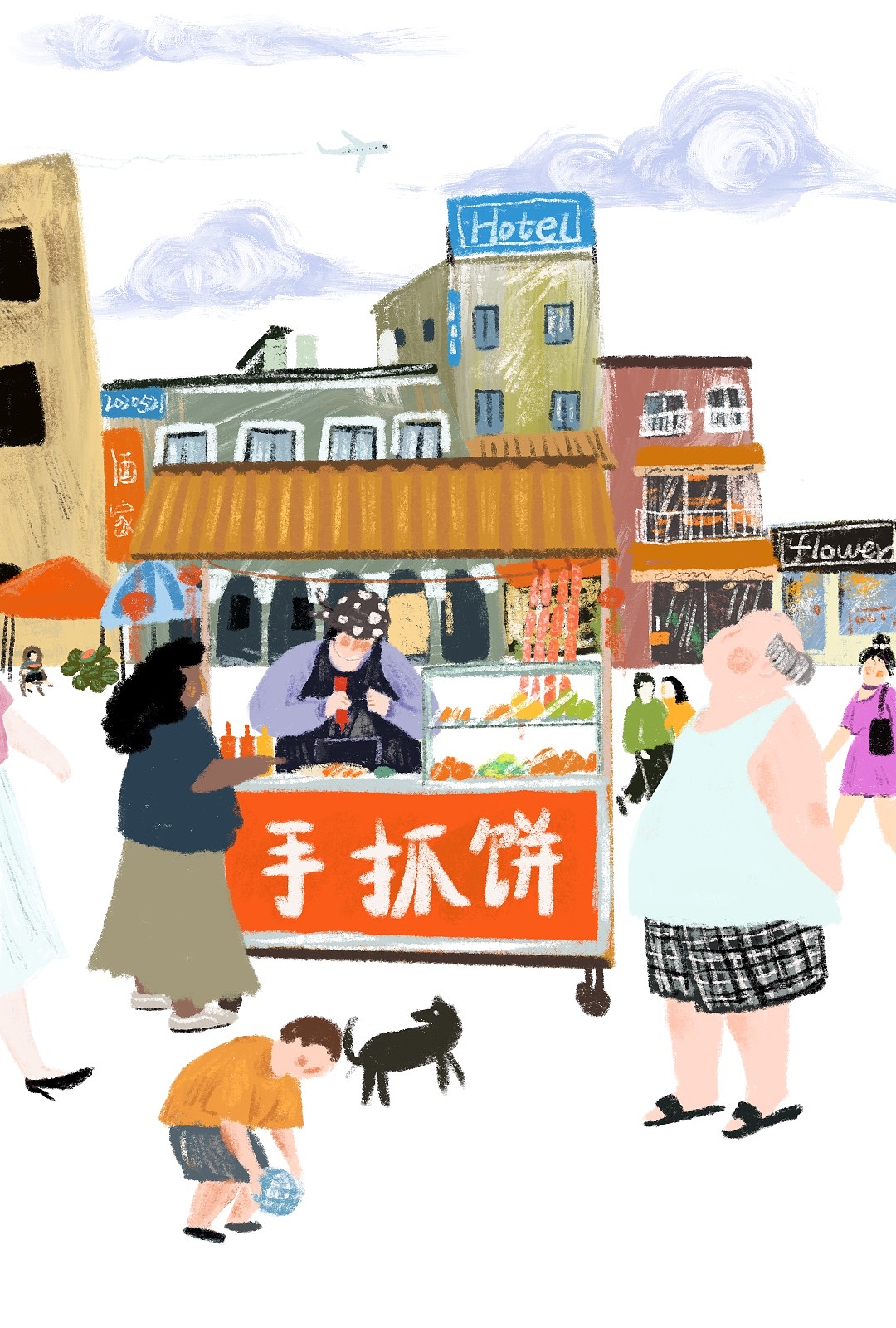 周六的集市（图ZMjExODU2Mzg0） - 商业插画 - 站酷设计师GraceZ插画原创素材 - 站酷ZCOOL