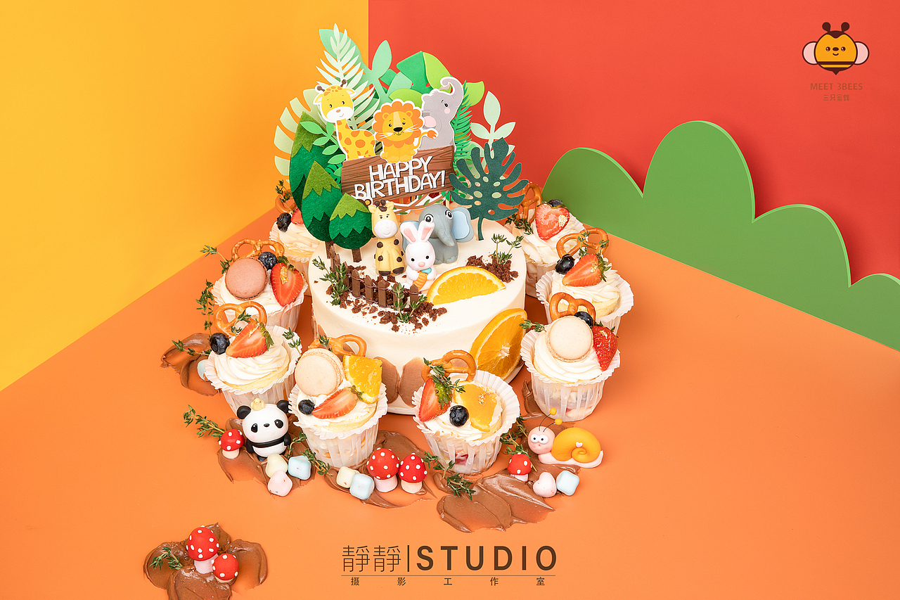动物丛林的世界蛋糕（图ZMjY2Mzc4NjEy） - 美食摄影 - 站酷设计师cheung_静静原创素材 - 站酷ZCOOL