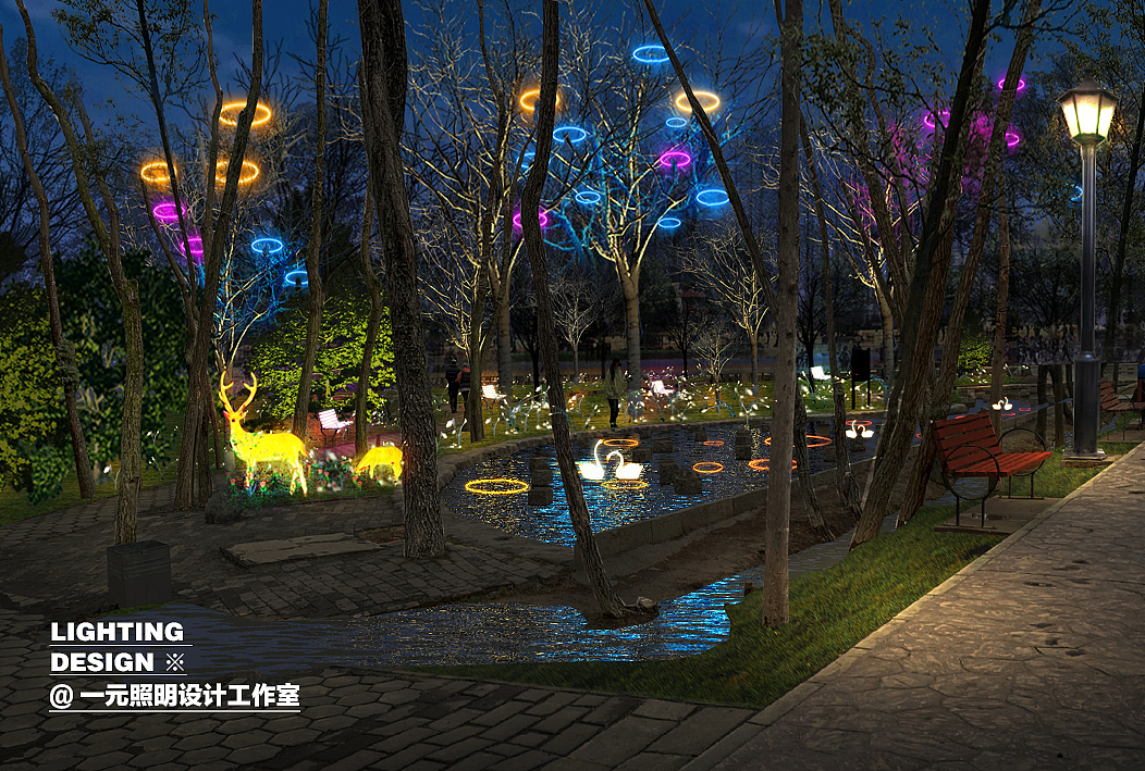 文旅照明 - 临夏东郊公园（图ZMzY2NTY4ODU2） - 景观设计 - 站酷设计师一元照明设计原创素材 - 站酷ZCOOL