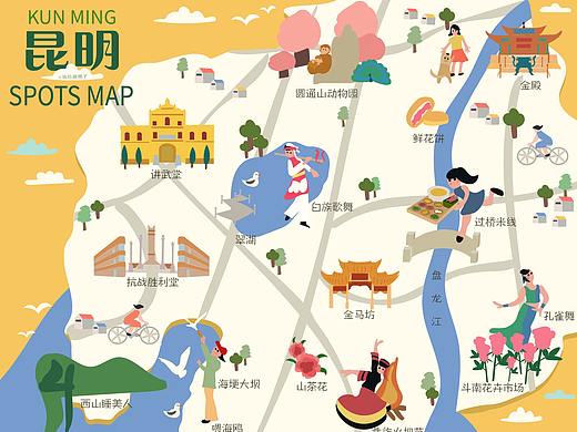 城市地标插画·云南昆明