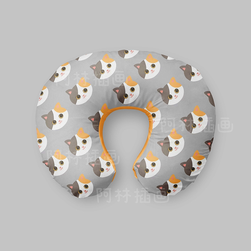 原创猫咪卡通印花图案设计