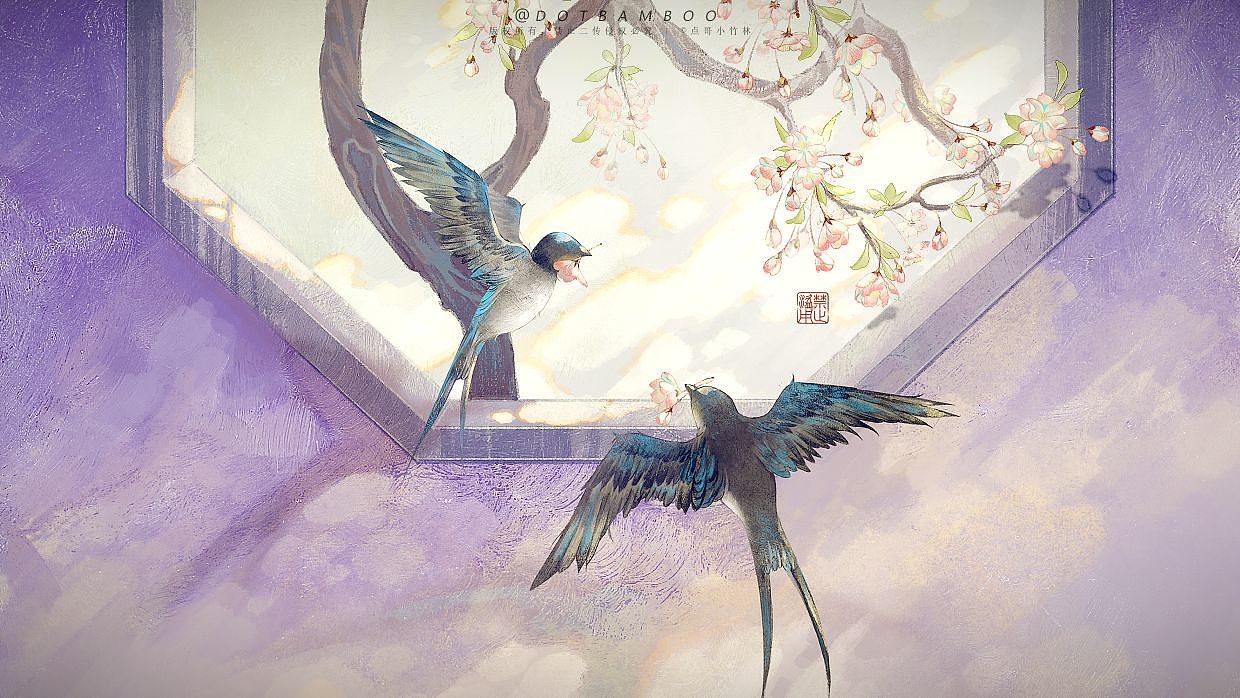 園林中的春色（圖ZMzY3NDkwMzcy） - 商業(yè)插畫 - 站酷設計師點哥小竹林原創(chuàng)素材 - 站酷ZCOOL