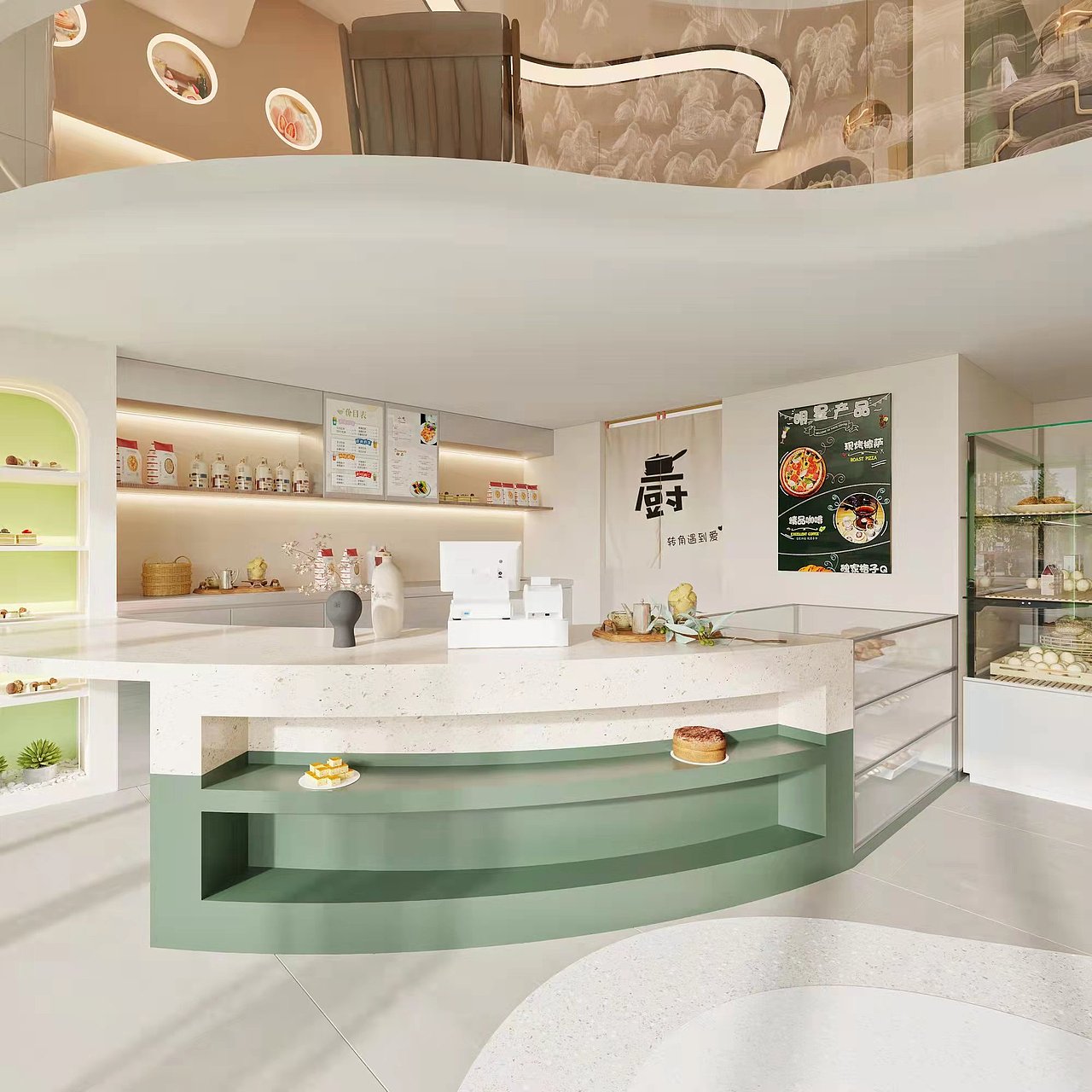 甜品店装修设计｜贩卖少女的梦想与温柔