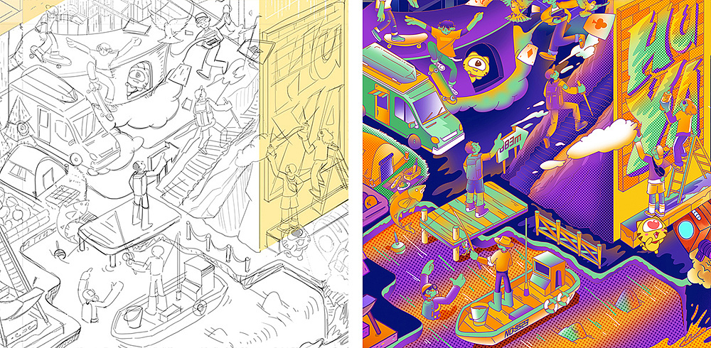 9宫格解构虎牙新Logo | 集体创意（图ZMTYyMDg2OTg0） - 商业插画 - 站酷设计师ROOM114原创素材 - 站酷ZCOOL