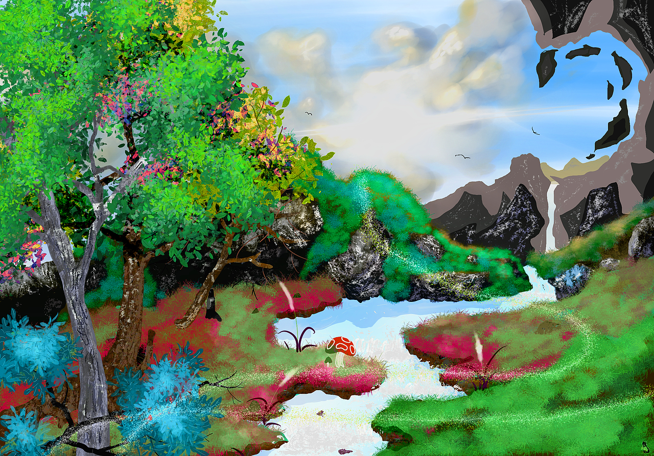 【iPad pro绘画-银杏猫】～「童话系列」（图ZMjYxMDk4MjQ0） - 艺术插画 - 站酷设计师银杏猫原创素材 - 站酷ZCOOL