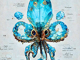 蜉蝣解語(yǔ)｜生物圖鑒??圖蘭可藍(lán)玉章魚(yú)