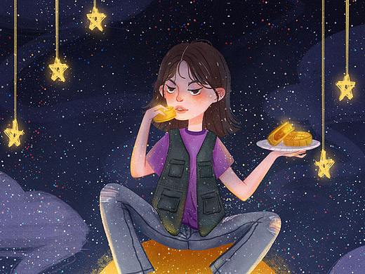 中秋节（个人主页-ZMzA0Njg4MjA=） - 儿童插画 - 站酷设计师树懒仔Riki原创素材 - 站酷ZCOOL