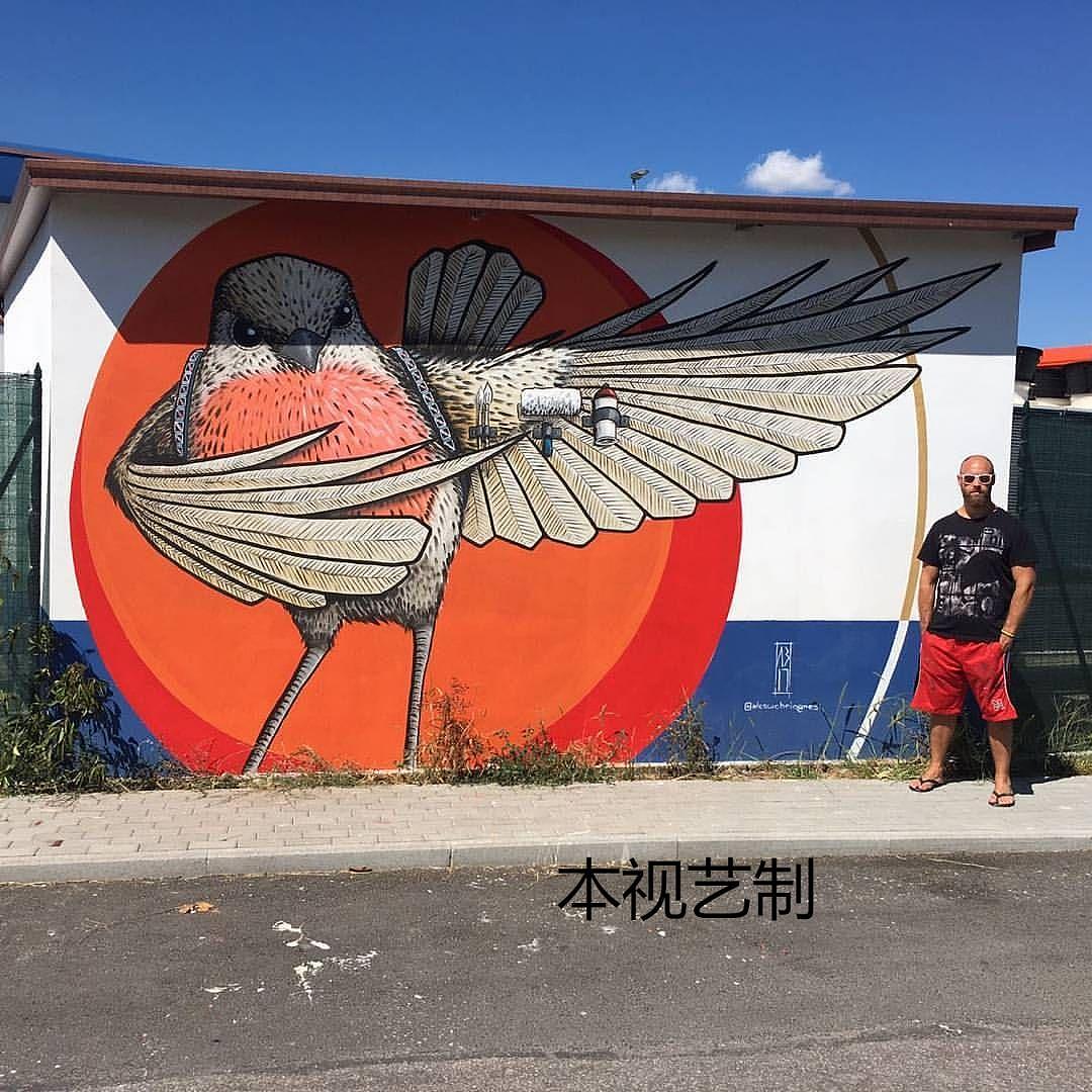 成都墙体彩绘 楼房墙壁绘画 欧美风设计