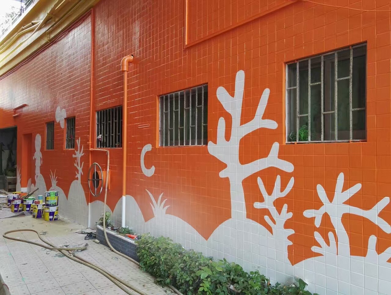 儿童主题手绘墙画幼儿园喷画幼儿园喷绘幼儿园卡通喷画幼儿园墙体喷绘