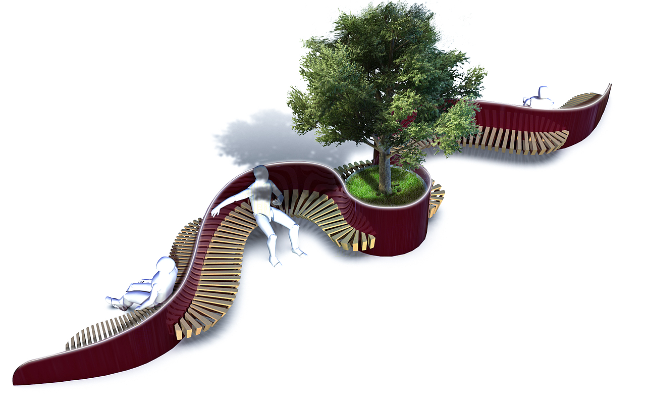 景观休闲座椅（图ZMjA3OTIxNzU2） - 景观设计 - 站酷设计师木木不是目目_原创素材 - 站酷ZCOOL