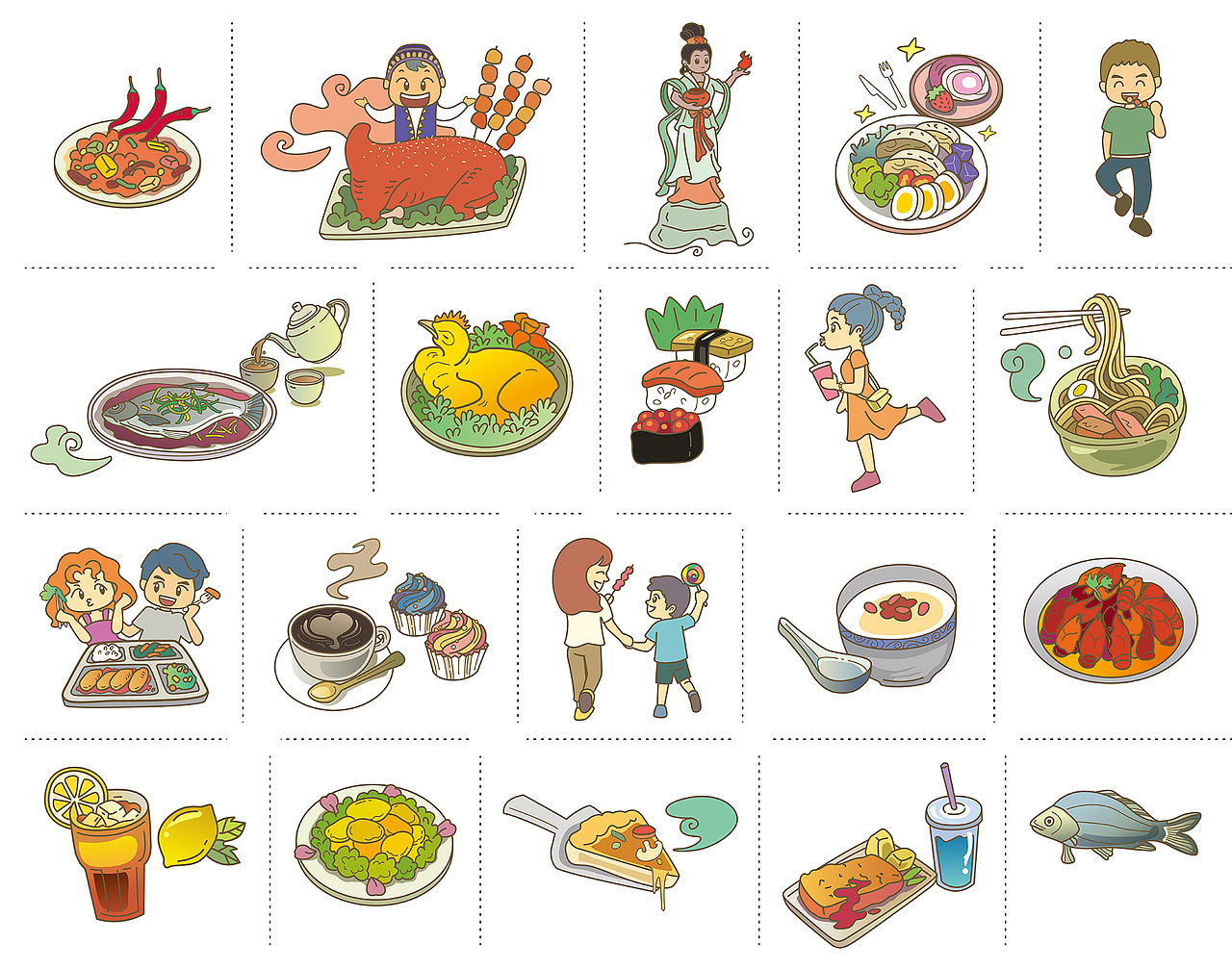 石湾古镇文创园手绘旅游\美食地图（图ZMTc5MTgxNDU2） - 宣传物料 - 站酷设计师蛙蛙芝原创素材 - 站酷ZCOOL