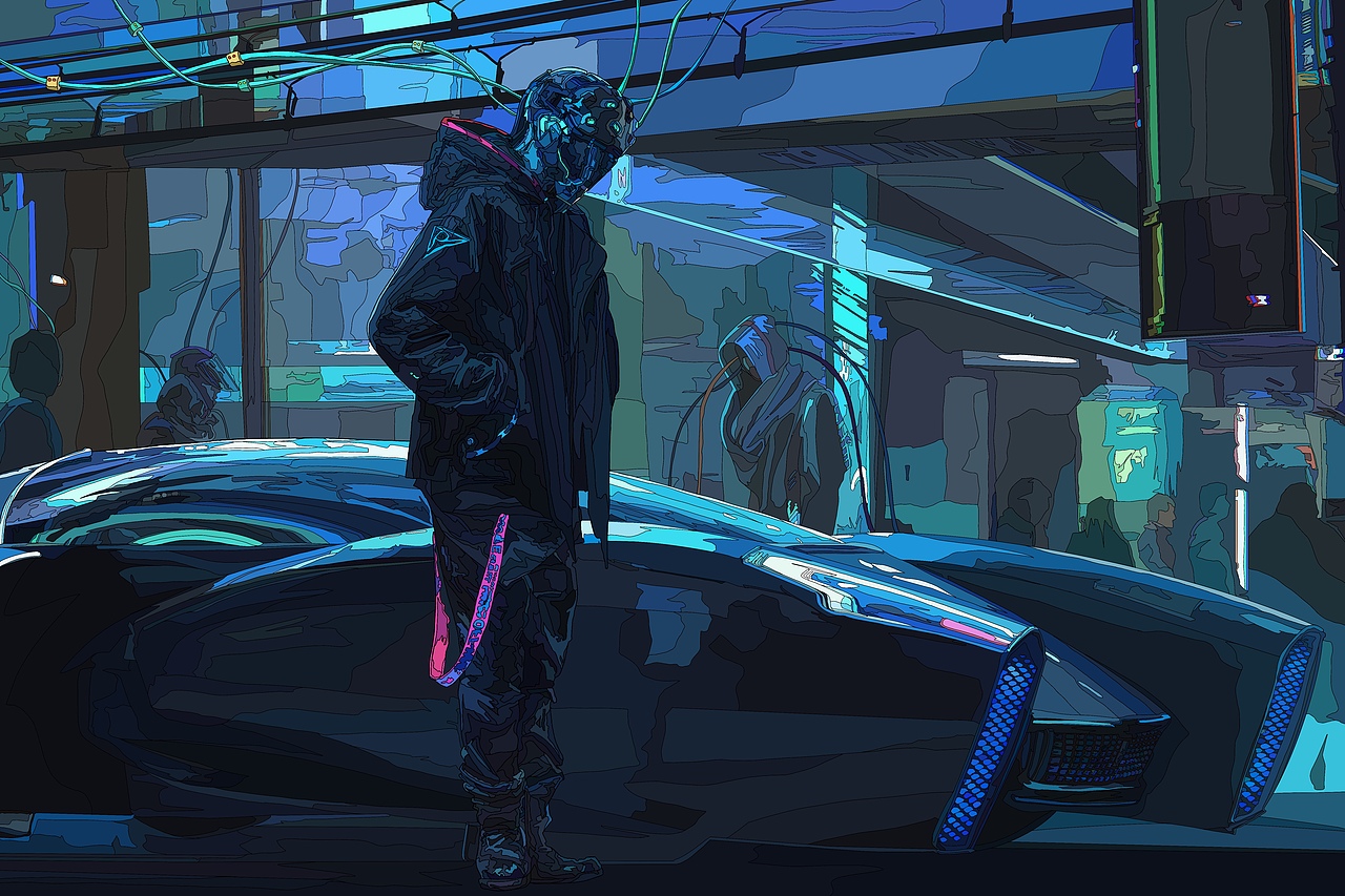 机械城市印象——赛博朋克风格插画创作