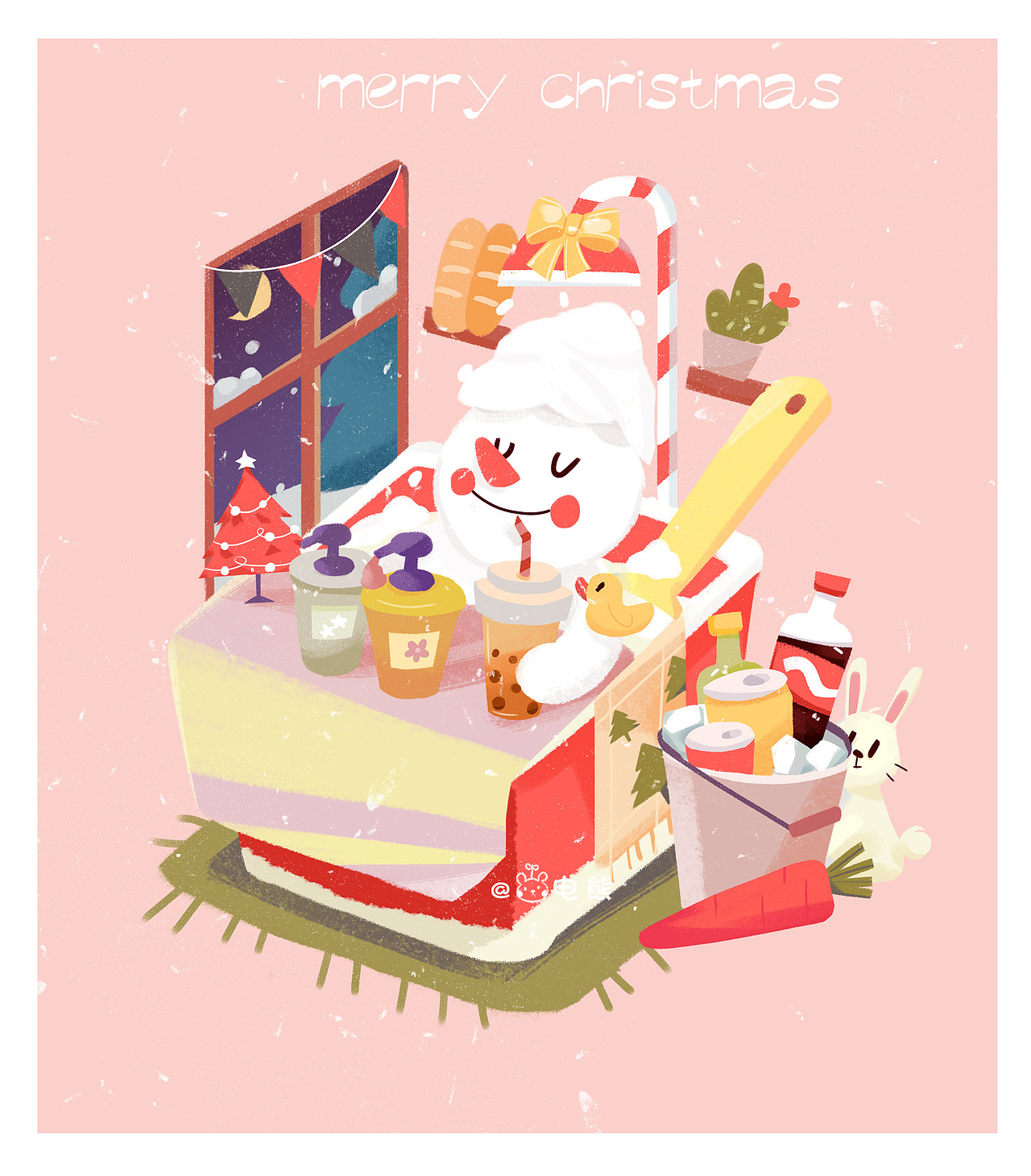 原创插画小雪人的美好时光之圣诞篇（图ZMjM1NDAzNzU2） - 商业插画 - 站酷设计师一几波妞酱原创素材 - 站酷ZCOOL