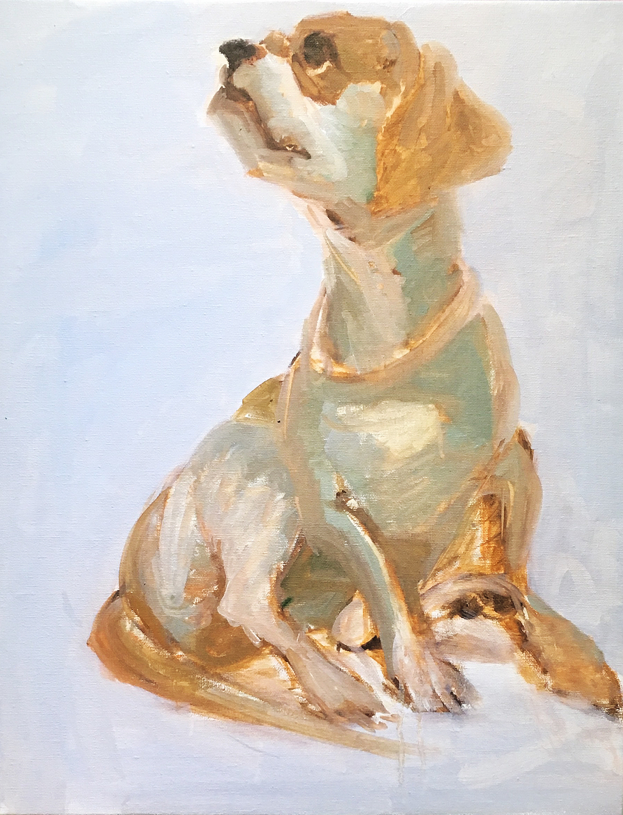 小张:油画《狗》