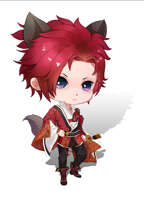 古风q版插画头像半身立绘