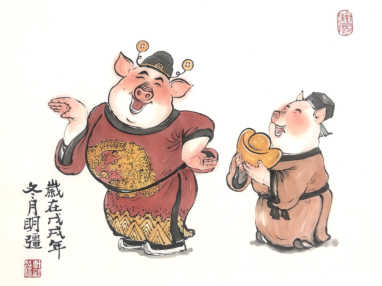 原创幽默喜庆漫画（图ZMTYzODAxNTgw） - 艺术插画 - 站酷设计师博观文化原创素材 - 站酷ZCOOL